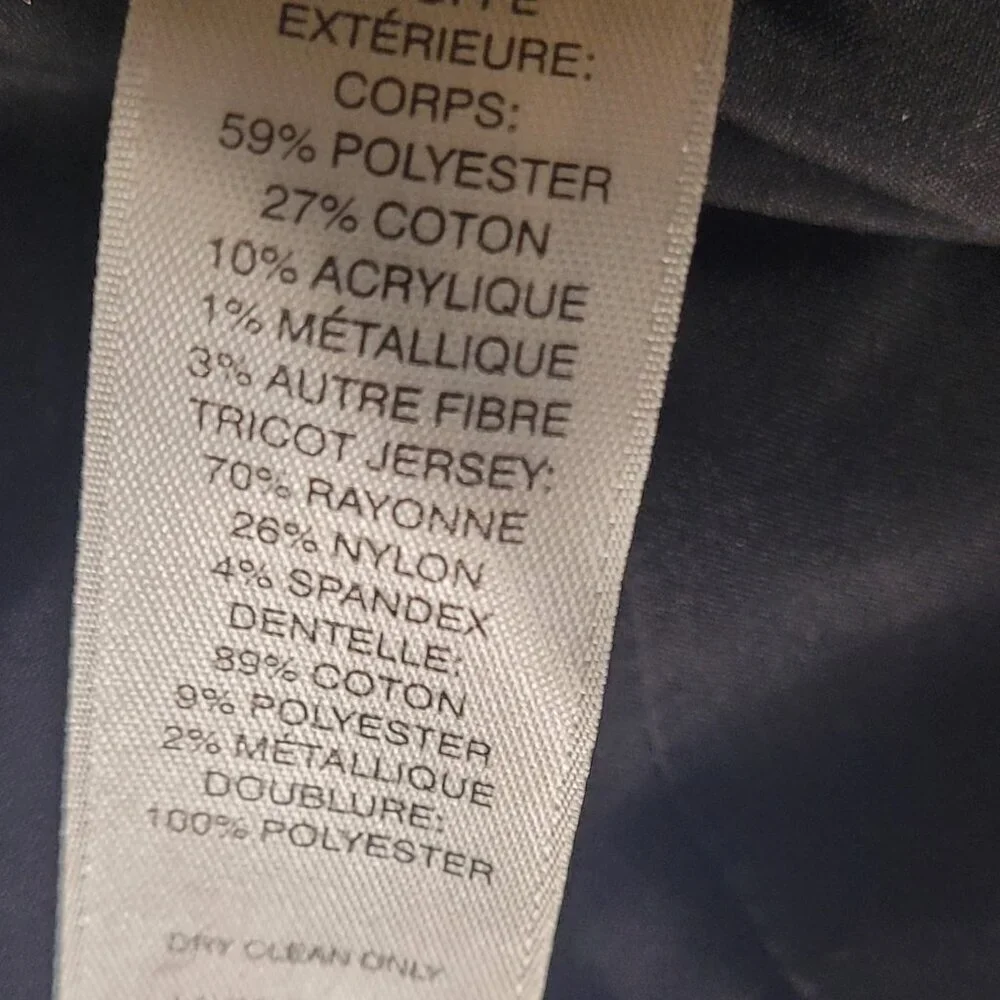 Chico's Black Tweek Jacket Zip Up Gold Hardware Lined Sz 2 - Picture 6 of 6